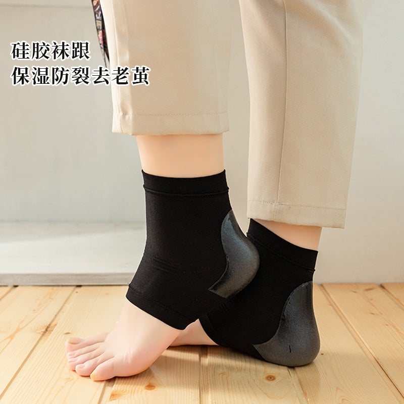 Men'S And Women'S Silicone Anti-Cracking Socks Set To Relieve Heel Pain And Prevent Foot Cracking Set Moisturizing Spa Spa Socks Manufacturers - Image 3